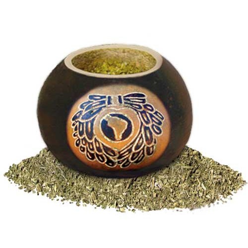 Organic Yerba Mate Gourd & Stainless Steel Bombilla Set