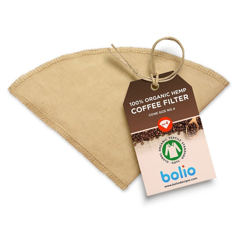 Organic Hemp Cone Coffee Filter– Reusable