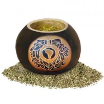 Organic Yerba Mate Gourd & Stainless Steel Bombilla Set